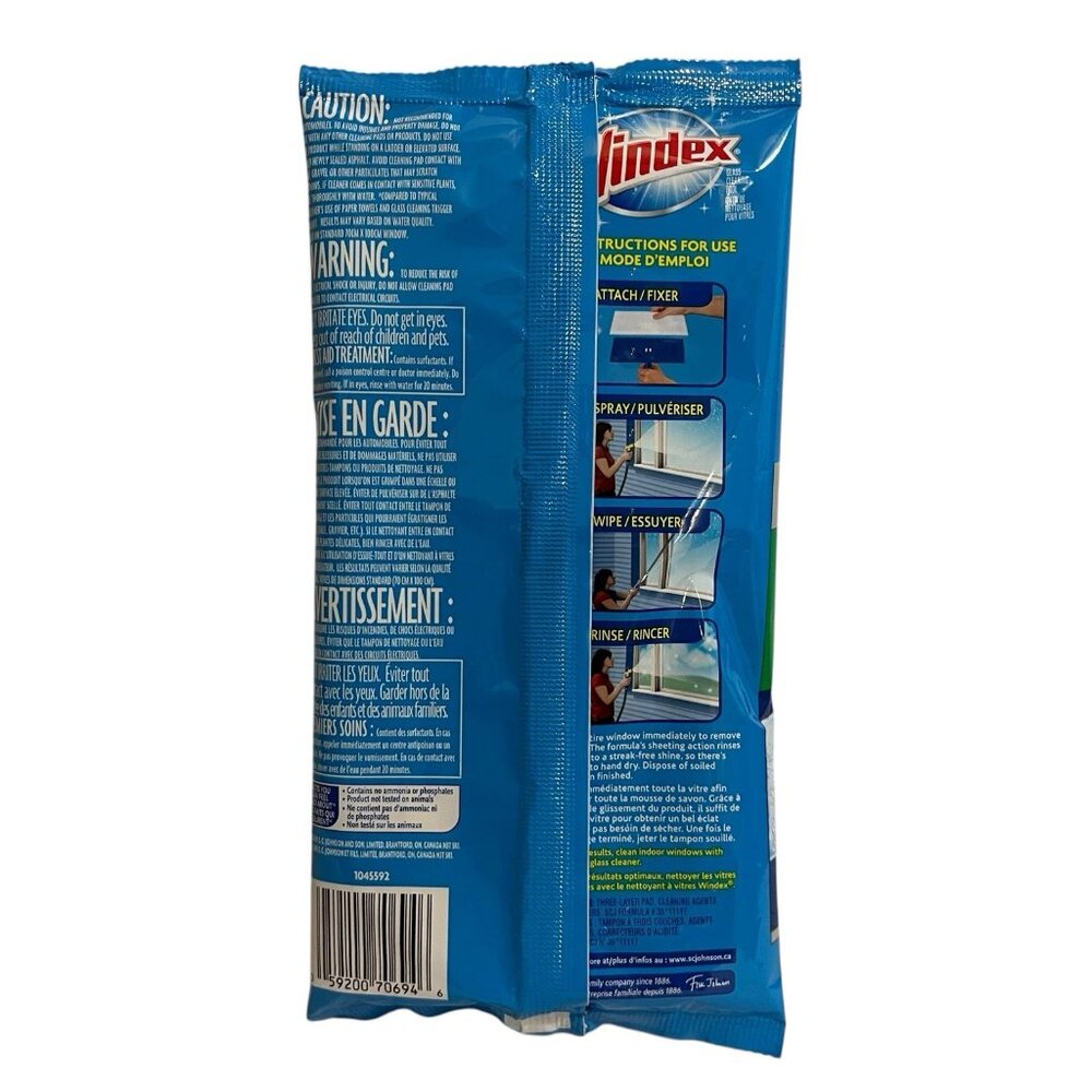 1 Package  Windex Outdoor Refill Pads for Cleaning Glass Windows - 2 Pads, New - Picture 4 of 7